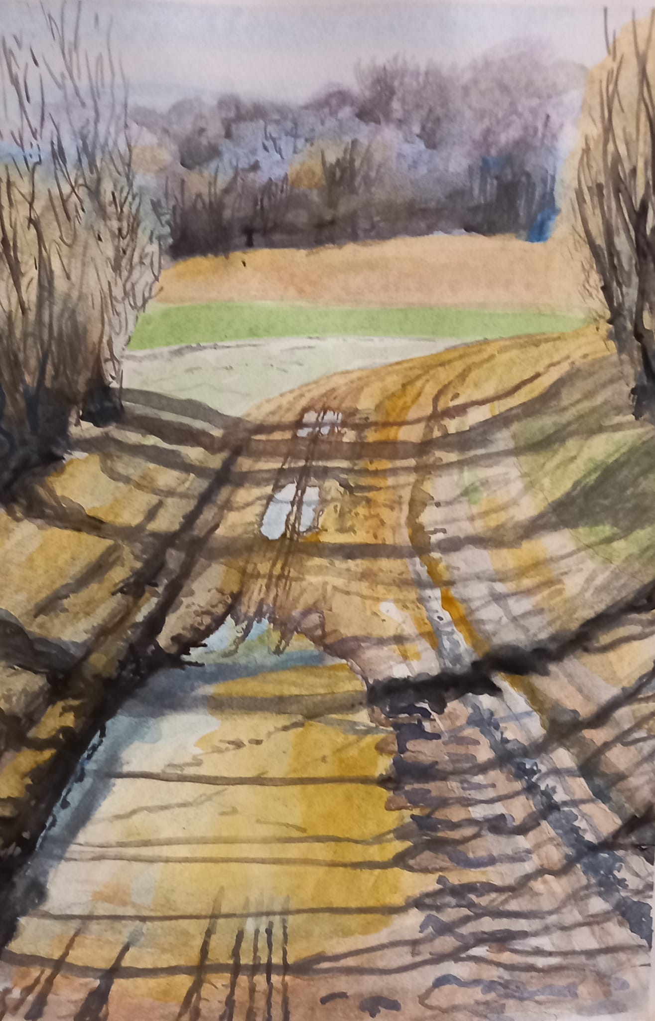 pozza arida acquarello